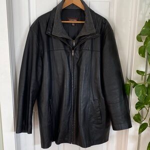 Danier Black Leather Men's Jacket with removable inner insulated jacket